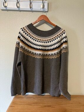 Original Weatherproof Vintage Women’s Crewneck Fair Isle Sweater